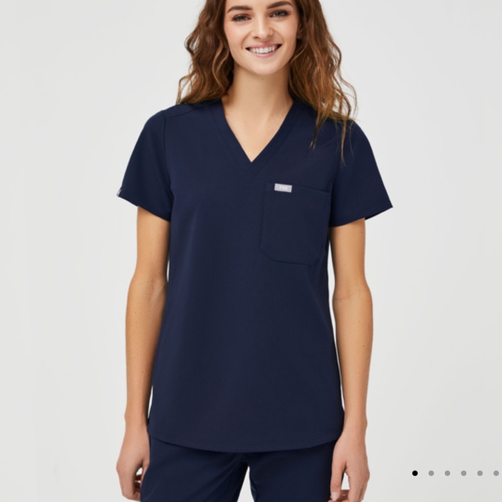 Figs Women’s Navy One Pocket Catarina Scrub Top